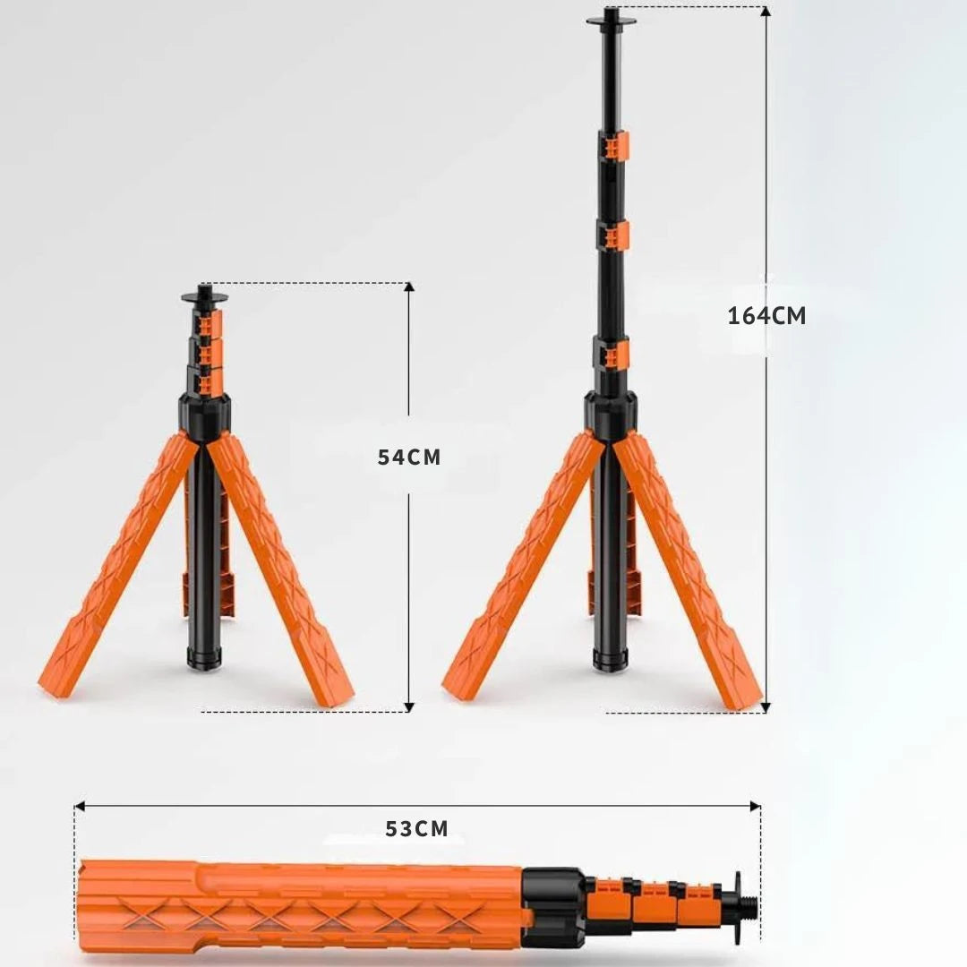 Portable Camping Light with Stand – 6ft Tripod, 3 LED Heads, 2500 Lumens Rechargeable