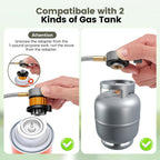 Portable Camping Stove 11000W – Windproof Backpacking Gas Stove with Piezo Ignition & EVA Case