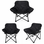 Portable Folding Camping Chair with Armrest & Storage Pocket – Lightweight Outdoor Chair for Camping, Fishing, Hiking & Beach