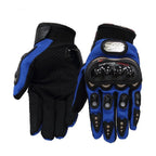 Pro-Biker Tactical Knuckle Riding Gloves (Blue) - The Adventure Hut