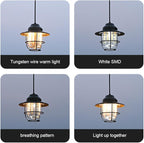 Retro Hanging LED Camping Lantern | Type-C Charging | 80H Battery | 4 Lighting Modes | THE ADVENTURE HUT