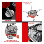 Ultra-Light Folding Gas Stove – Stainless Steel | The Adventure Hut