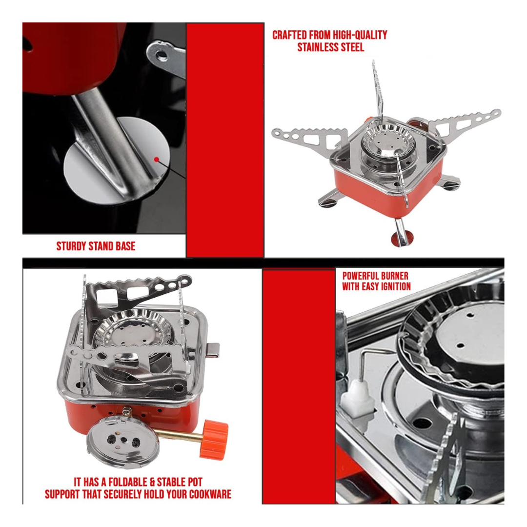 Camping Stainless Steel Ultra Light Folding Gas Stove for Outdoor Camping,Hiking,Picnic