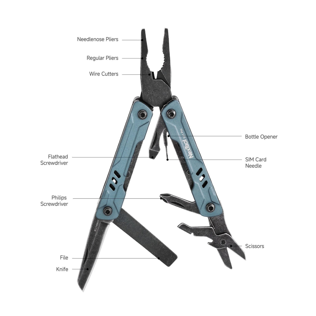 NexTool Mini Sailor S11 Pro Multi-Tool | 12 Tools - The Adventure Hut