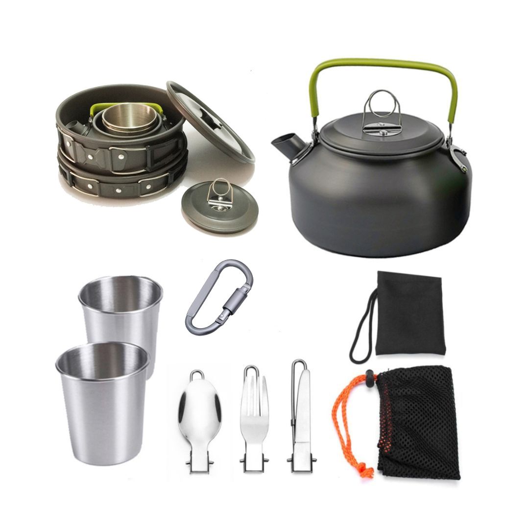 Camping for Outdoor Kit,Cooking Equipment| Lightweight, Compact, Durable(for 1-2 Person) (DS-308)