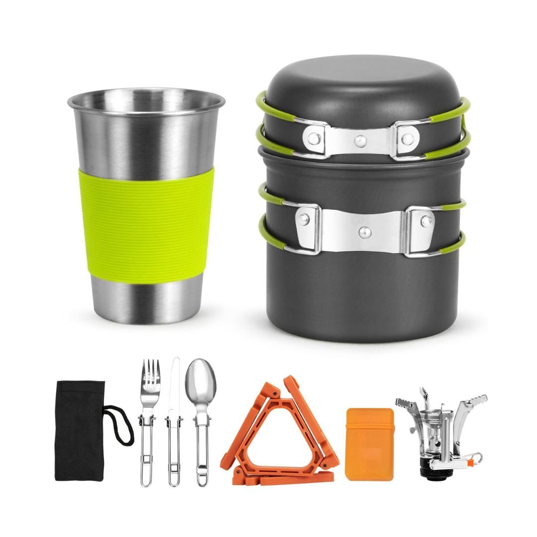 Camping Cookware Stove Set for Hiking and Picnic