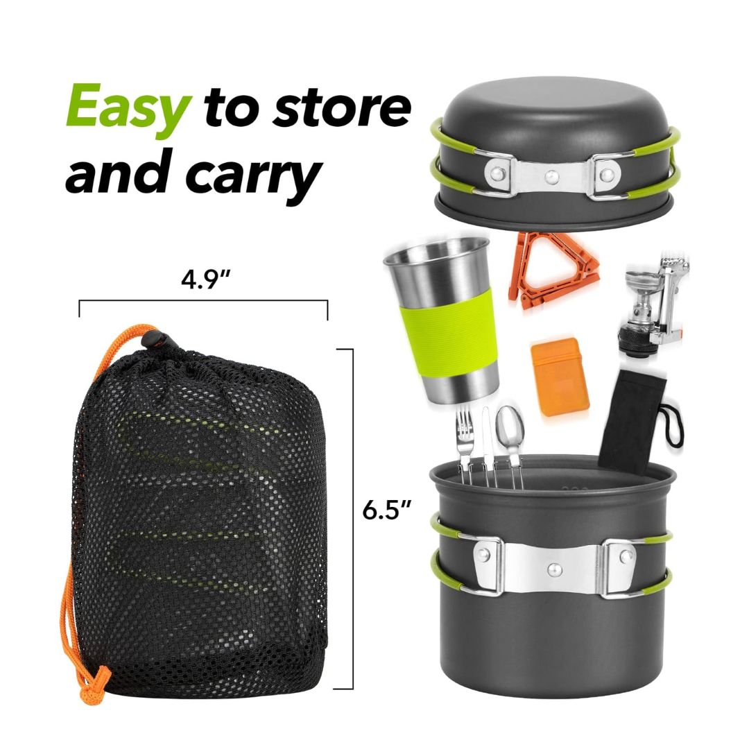 Camping Cookware Stove Set for Hiking and Picnic
