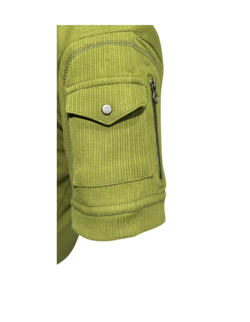 Adventure Hut Tactical Olive Green Corduroy Cotton Polo T-Shirt with Indian Flag Patch