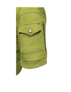 Adventure Hut Tactical Olive Green Corduroy Cotton Polo T-Shirt with Indian Flag Patch