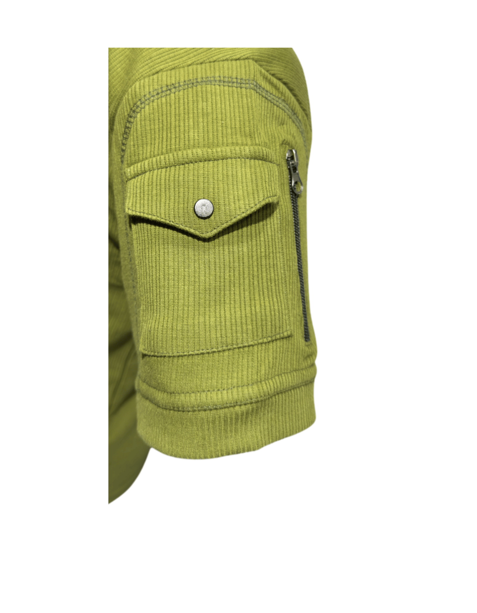 Adventure Hut Tactical Olive Green Corduroy Cotton Polo T-Shirt with Indian Flag Patch