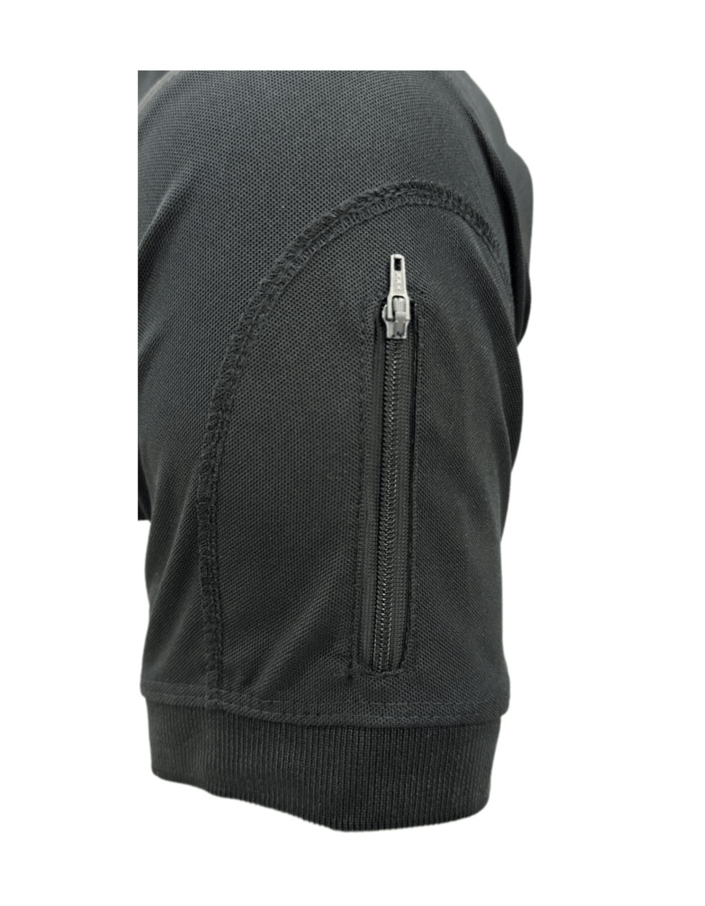 Adventure Hut Tactical Black Polo T-Shirt with Indian Flag Patch | Synthetic Performance Combat Wear