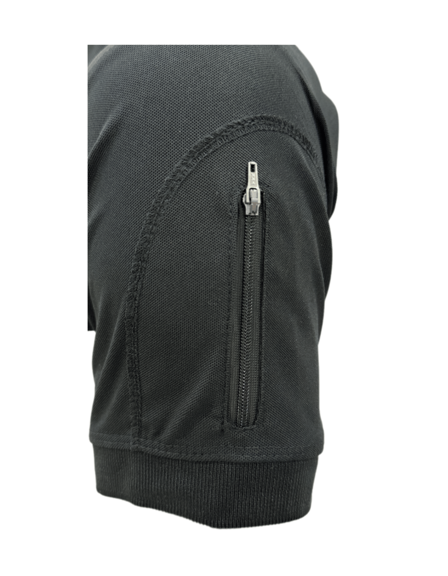 Adventure Hut Tactical Black Polo T-Shirt with Indian Flag Patch | Synthetic Performance Combat Wear