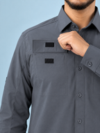 TAH VentureX Cargo Shirt | Nylon Hiking & Wildlife Shirt -Grey