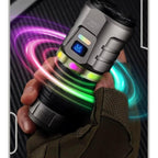 TAH YEMAO F86X Rechargeable Tactical Flashlight, 3300 Lumens, USB-C, Magnetic Base, 5000 mAh Battery, Black