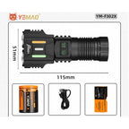 TAH YEMAO YM-F302X 3000-Lumen Tactical Flashlight & COB Work Light with Magnetic Base