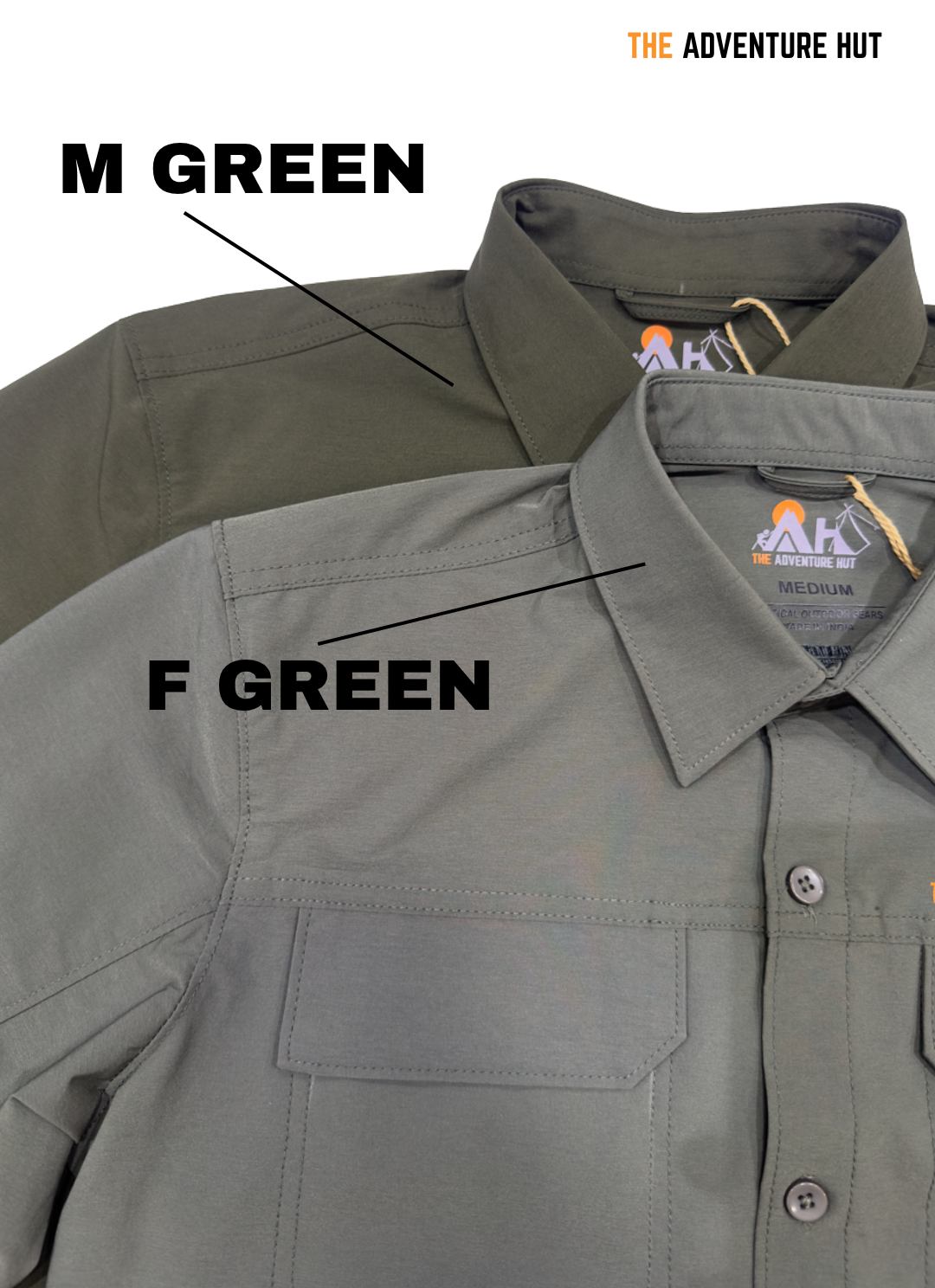 TAH VentureX Cargo Shirt | Nylon Hiking & Wildlife Shirt -Green
