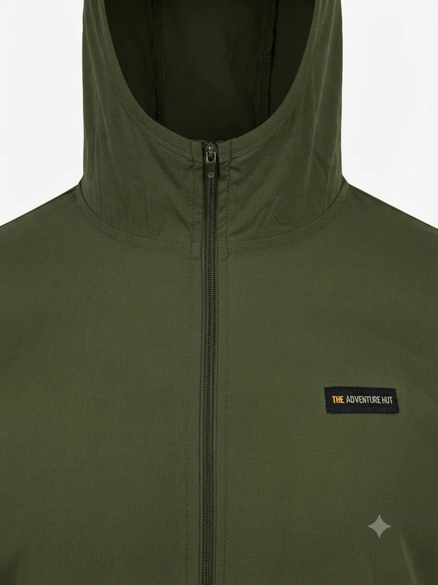 The Adventure Hut Hydrowind Hooded Windcheater Jacket – Water-Repellent Windstopper