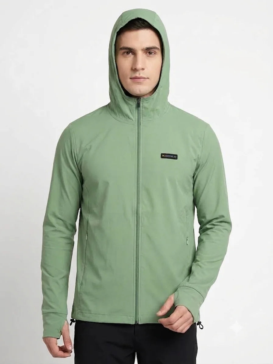 The Adventure Hut Hydrowind Hooded Windcheater Jacket – Water-Repellent Windstopper