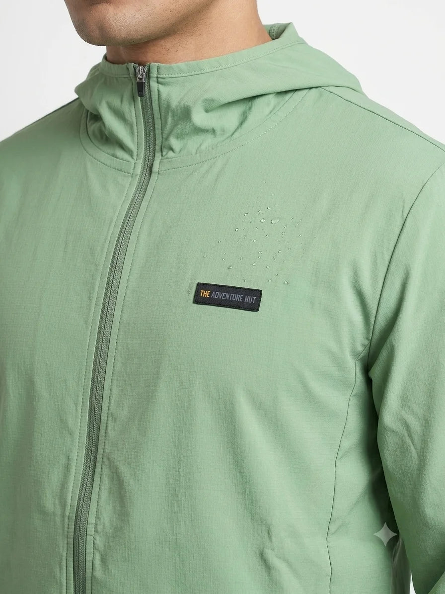 The Adventure Hut Hydrowind Hooded Windcheater Jacket – Water-Repellent Windstopper
