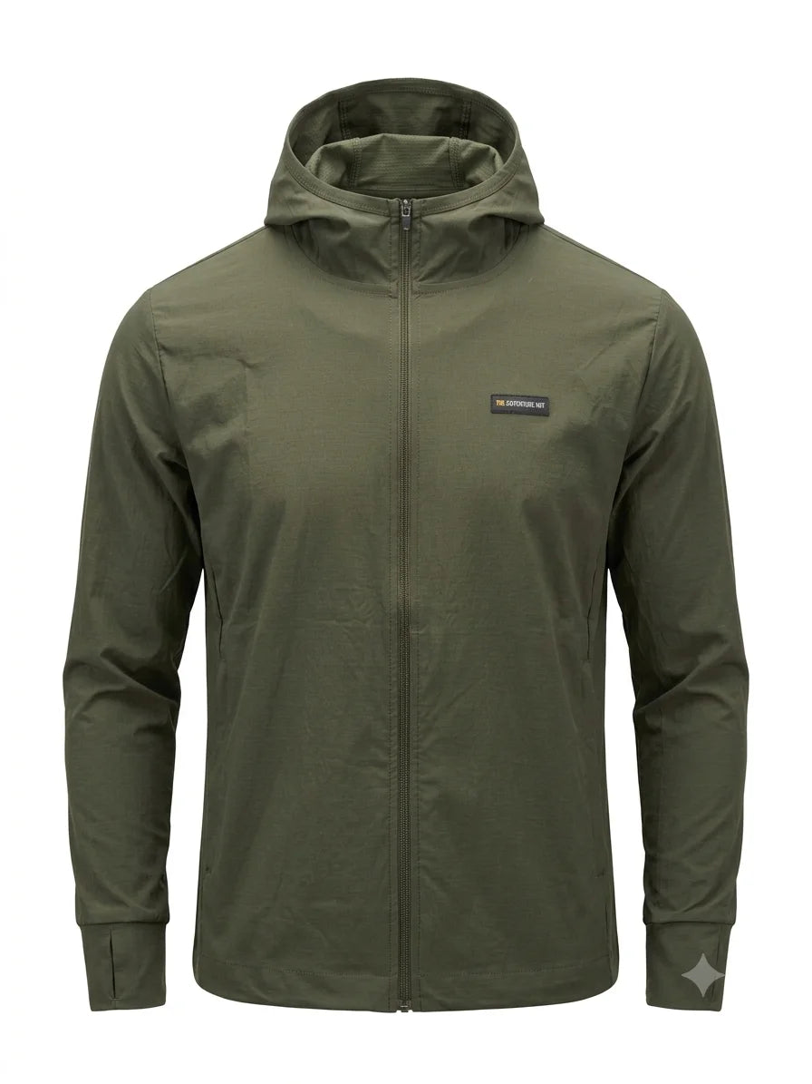 The Adventure Hut Hydrowind Hooded Windcheater Jacket – Water-Repellent Windstopper