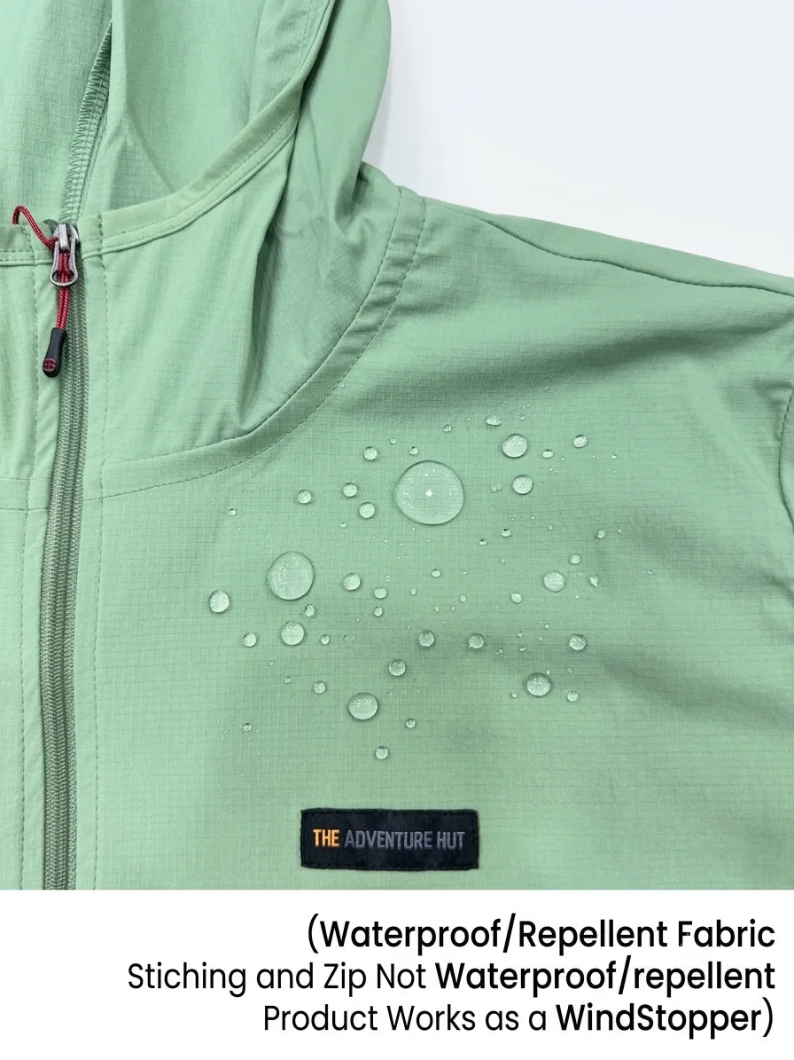 The Adventure Hut Hydrowind Hooded Windcheater Jacket – Water-Repellent Windstopper