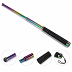 The Adventure Hut Telescopic Metal Baton 67 cm – Iridescent Finish & Textured Grip Heavy Quality