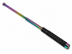 The Adventure Hut Telescopic Metal Baton 67 cm – Iridescent Finish & Textured Grip Heavy Quality