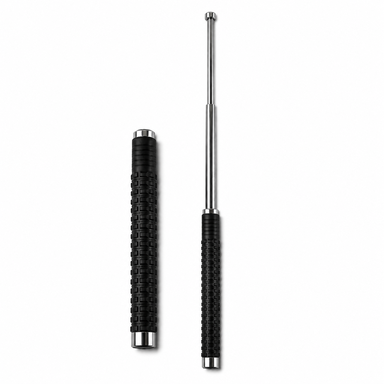 The Adventure Hut Telescopic Metal Baton 67 cm – Iridescent Finish & Textured Grip Heavy Quality