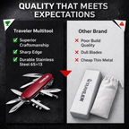 Traveller Multitool Folding Pocket Tool | Stainless Steel | Camping, Hiking & Everyday Carry | The Adventure Hut