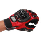 Pro-Biker Tactical Knuckle Riding Gloves (Red) - The Adventure Hut