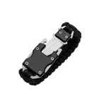 Hidden Survival Bracelet (Black) - The Adventure Hut