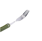 Stainless Steel Folding Fork Spoon Set Travel Cutlery Set with Storage Bag for Outdoor Camping Picnic Hiking - The Adventure Hut