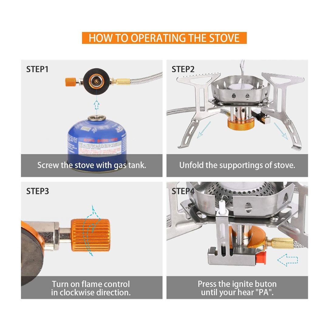 Portable Backpacking Stove Burner Lightweight for Indoor Outdoor - The Adventure Hut