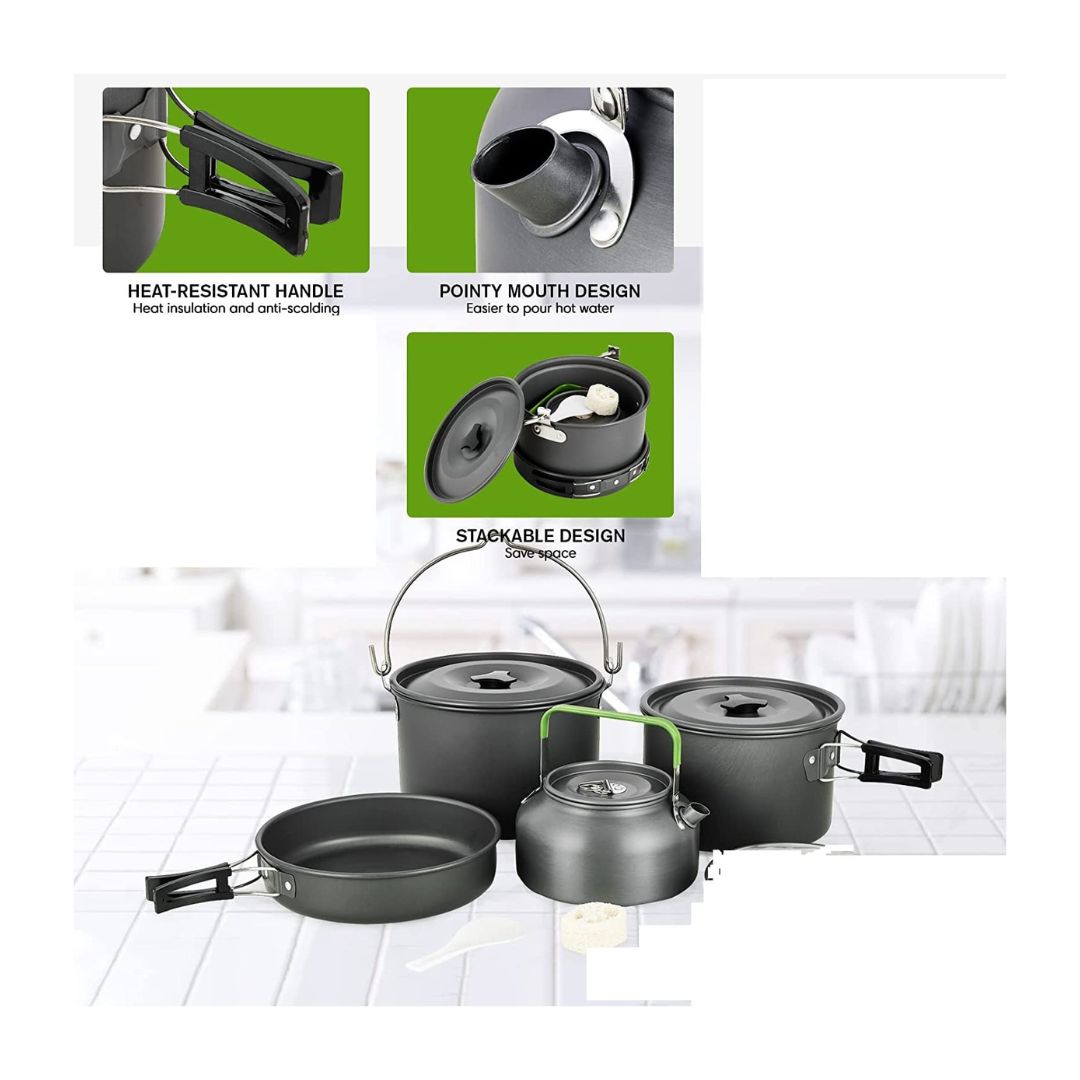 Camping Cooking Set for 6 Person for Outdoor Camping Hiking Picnic. - The Adventure Hut