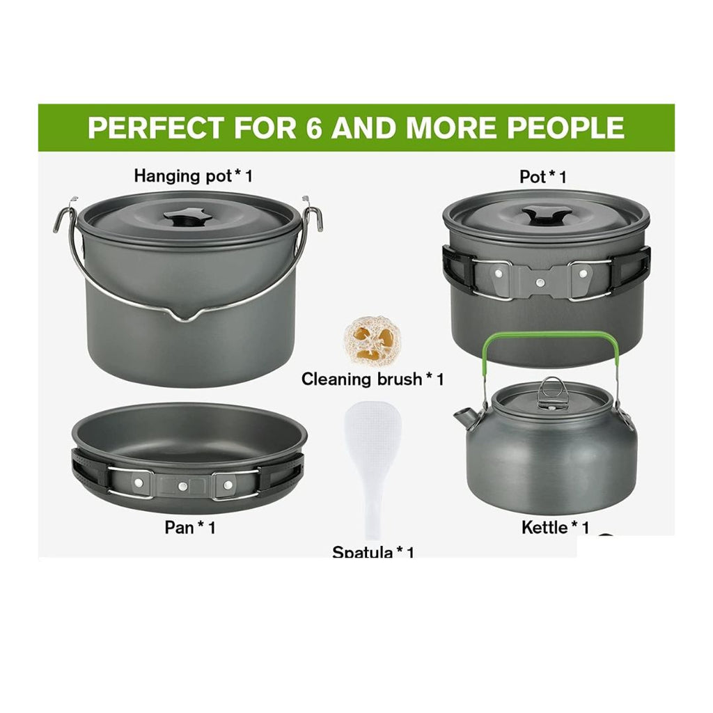 Camping Cooking Set for 6 Person for Outdoor Camping Hiking Picnic. - The Adventure Hut