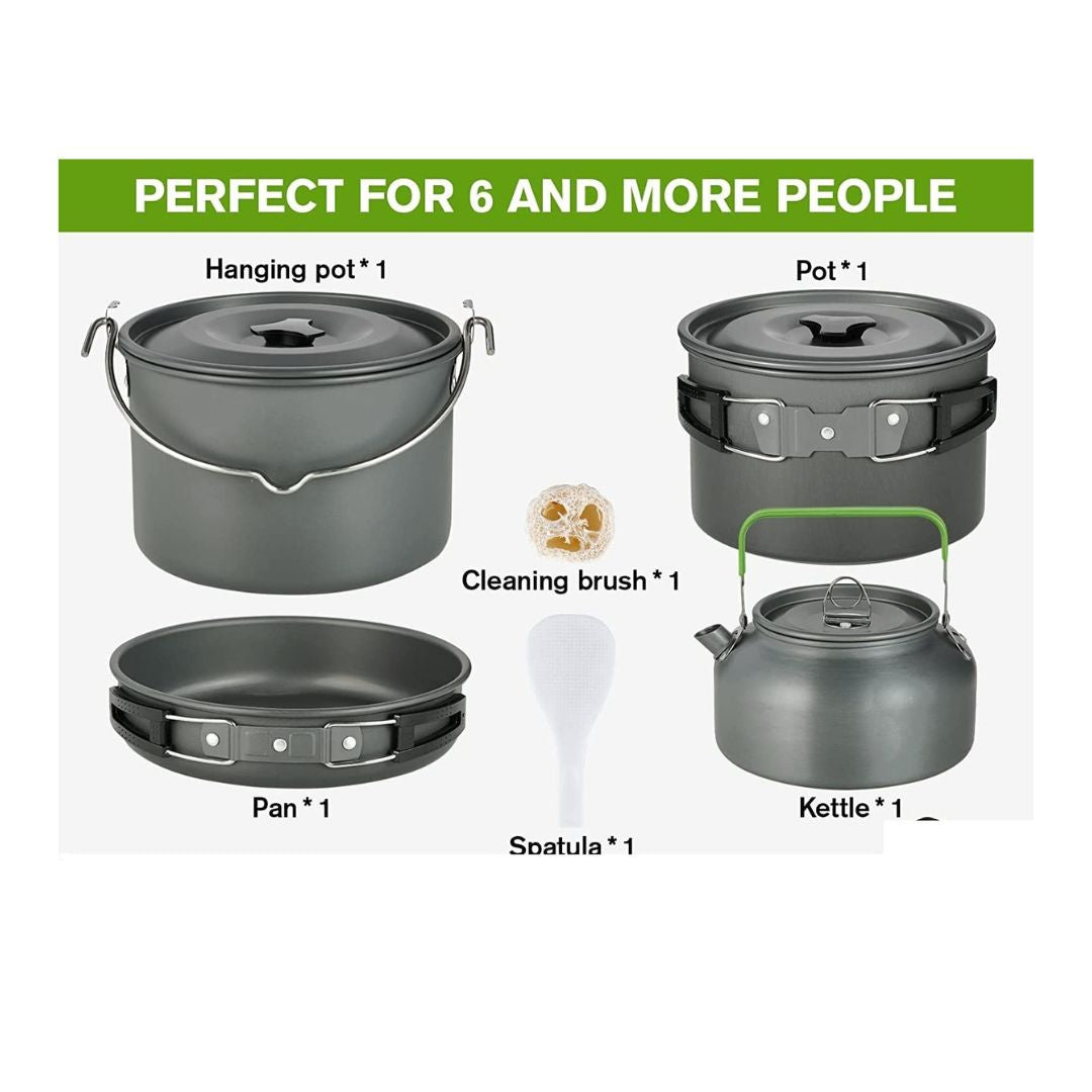 Camping Cooking Set for 6 Person for Outdoor Camping Hiking Picnic. - The Adventure Hut