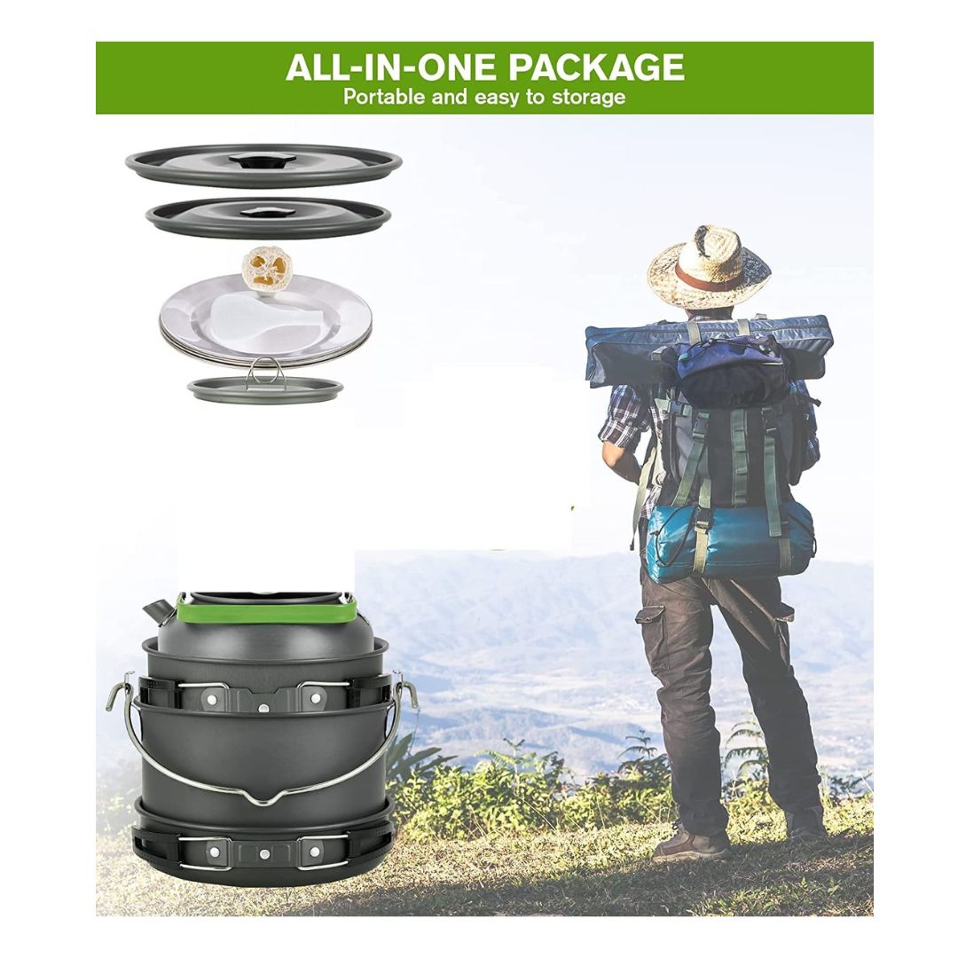 Camping Cooking Set for 6 Person for Outdoor Camping Hiking Picnic. - The Adventure Hut