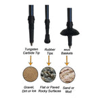 Adventure Hut Hiking Trekking Pole With Walking/Hiking Poles Anti-Shock, Collapsible Lightweight Sticks (TK-4494) - The Adventure Hut