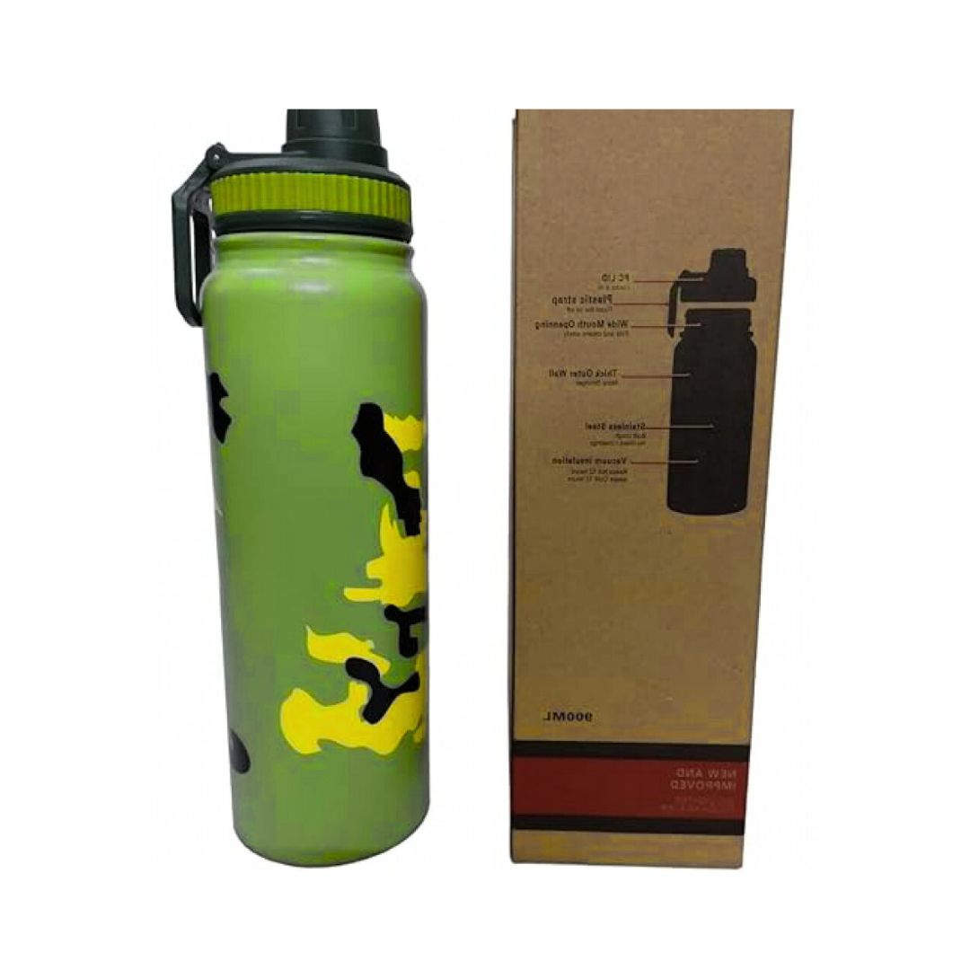 Stainless Steel Water Bottle Leakproof,Keep Drinks Hot or Cold (Camouflage) (900 Ml)(TK-4672)