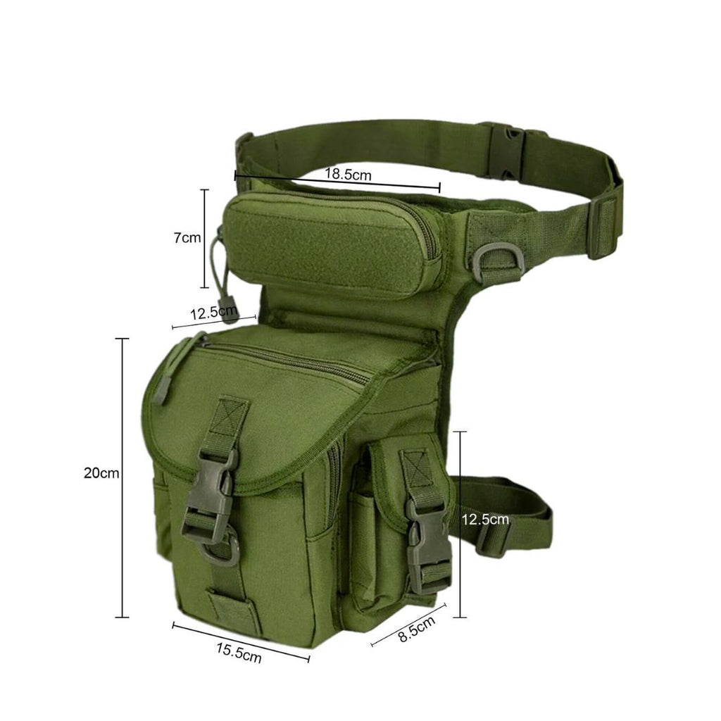 Military Tactical Drop Leg Bag – Waterproof Waist Pack with Multi-Pockets for Hiking, Camping, Outdoor Adventure