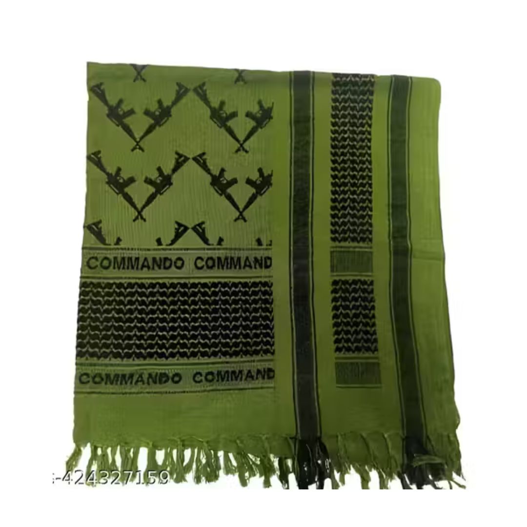 Military Tactical Shemagh Scarf – Cotton Keffiyeh Desert Head Wrap for Outdoor, Army & Survival Use