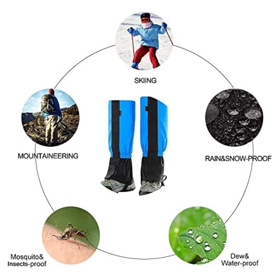 Jungle King Waterproof Hiking Gaiters – Durable Snow & Trekking Leg Protection for Outdoor Adventures (TK-4624)