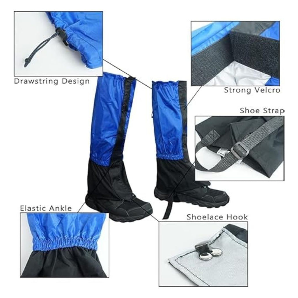 Jungle King Waterproof Hiking Gaiters – Durable Snow & Trekking Leg Protection for Outdoor Adventures (TK-4624)