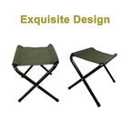 Portable Folding Camping Stool – Lightweight Outdoor Travel Chair with Strong Metal Frame & Durable Fabric Seat for Hiking, Fishing & Garden Use - The Adventure Hut