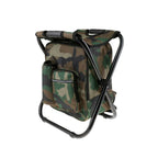 Folding Camping Stool with Built-in Cooler Bag – Portable Camouflage Chair with Storage for Fishing, Hiking, Picnic & Outdoor Adventures - The Adventure Hut
