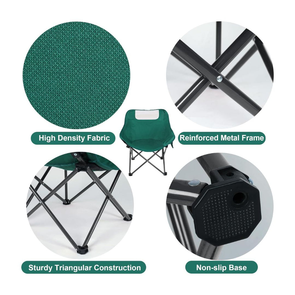 Portable Folding Camping Chair with Armrest & Storage Pocket – Lightweight Outdoor Chair for Camping, Fishing, Hiking & Beach