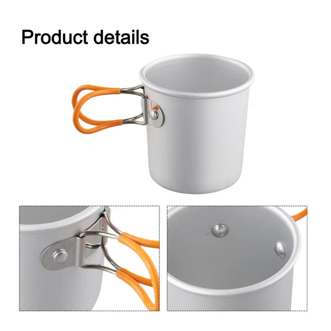 camping Mug Lightweight with Folding Handles for Hiking Outdoor Travel (150ML)