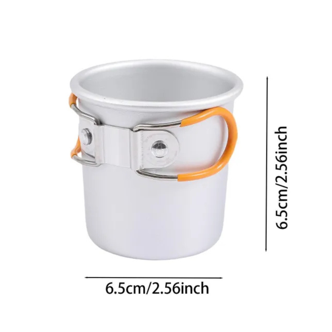 camping Mug Lightweight with Folding Handles for Hiking Outdoor Travel (150ML)