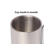 Carabiner Mug Stainless Steel Drinking Cup for Camping Hiking Backpacking (180 ml/6 oz)