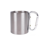 Carabiner Mug Stainless Steel Drinking Cup for Camping Hiking Backpacking (180 ml/6 oz)
